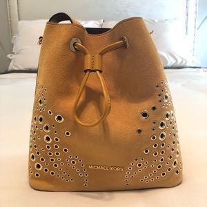 Michael Kors Cary Embellished Bucket Crossbody